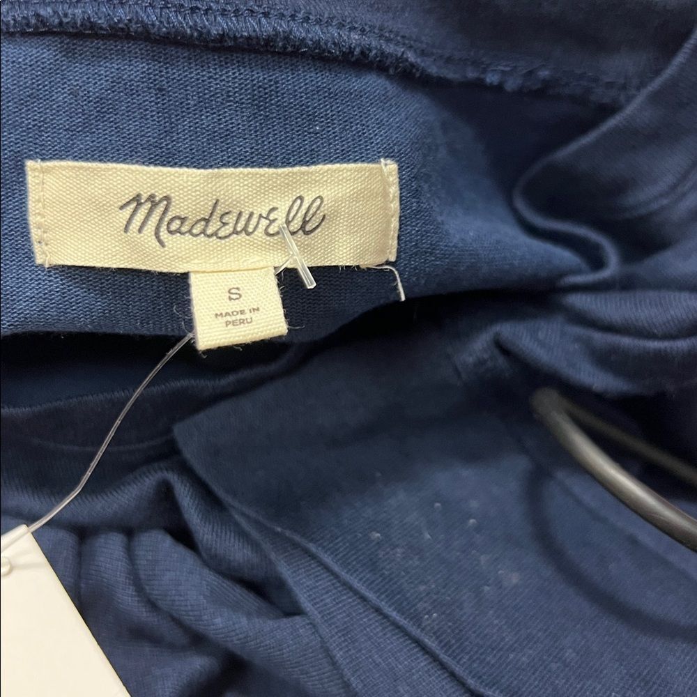 Madewell NJ787 Navy Blue side cinch muscle tee NWT size small NWT - Picture 7 of 9